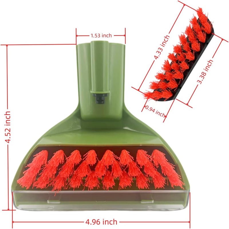 Sionlan Upgraded 5.3in 1400B Little Green Machine Multi-Purpose Tools Brush Replacement Parts Compatible with 1400B 3194 3353 2458 3588F 1986 1425 2513E 3624 Tough Stain Brush Tool Attachments (green 1+2) - Image 2